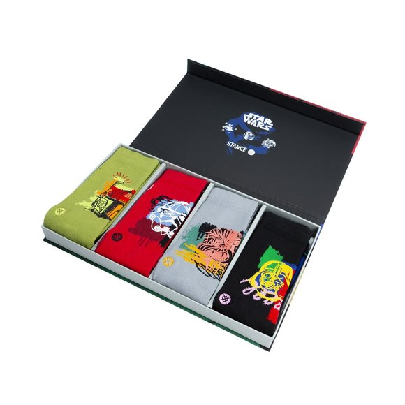 Stance x Star Wars Buffed Box Boba Fett Socks Mens L 9-13 Sold Out 2021 4 Pair - Picture 3 of 3